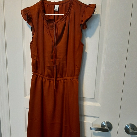 2/15 Golden brownish skater Dress new without tags - Picture 2 of 3